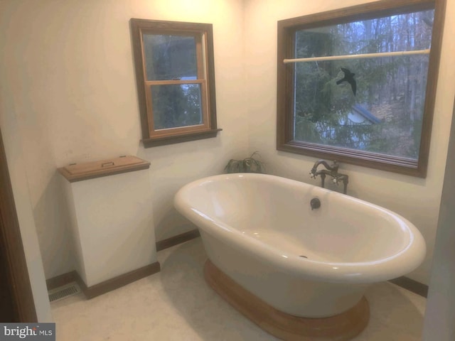 bathroom featuring a bathing tub