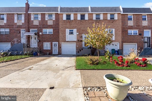 view of property with a garage