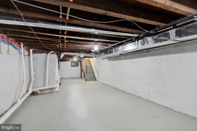 view of basement