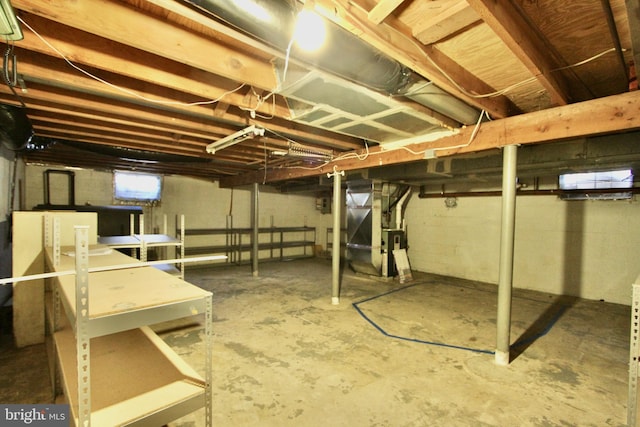 view of basement