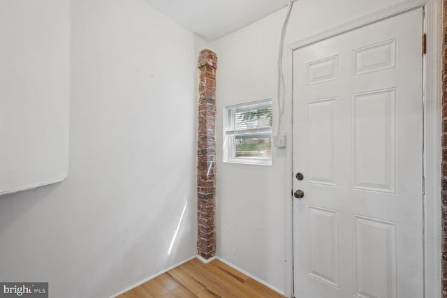 entryway with light wood-type flooring