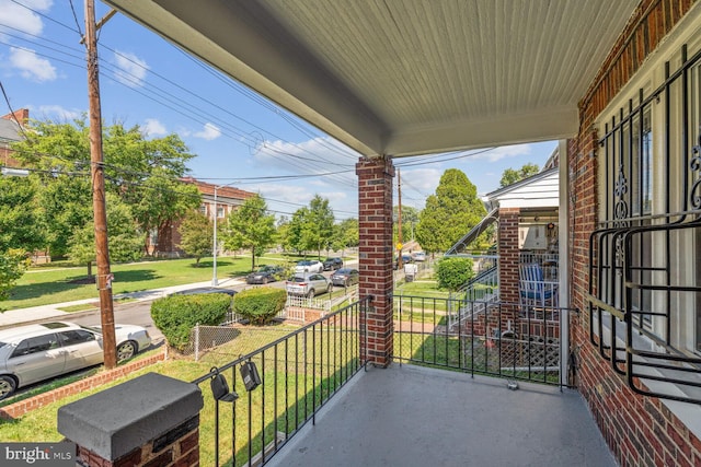 balcony with covered porch