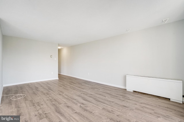 empty room featuring light wood-type flooring