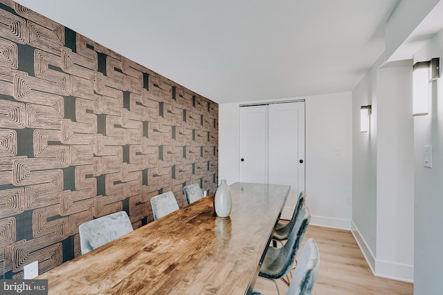 dining room featuring light hardwood / wood-style floors