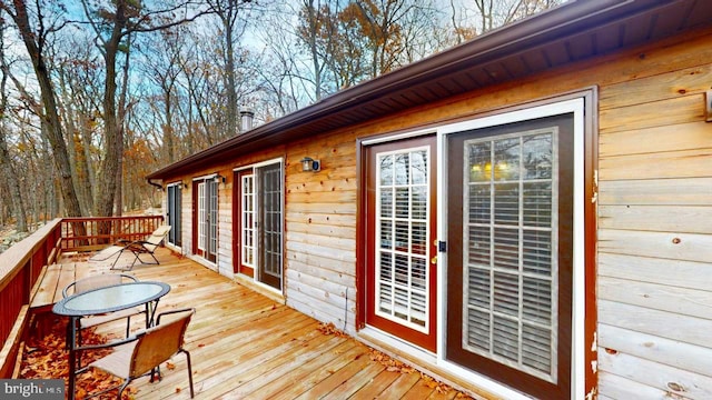 view of wooden deck