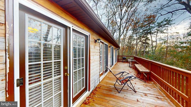 view of wooden terrace