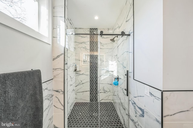 bathroom with walk in shower