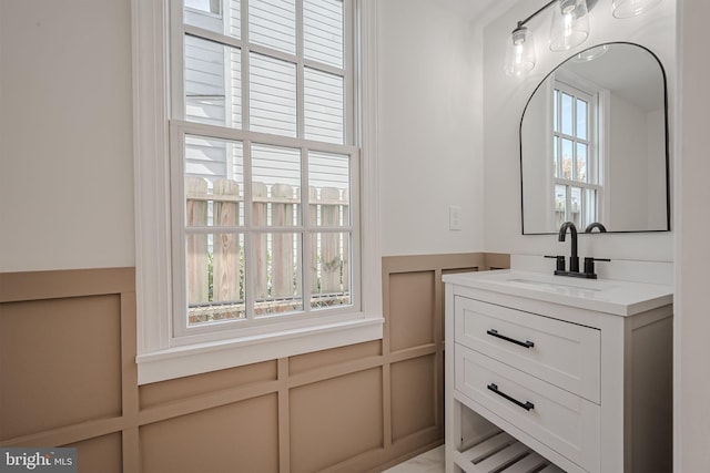 bathroom with vanity