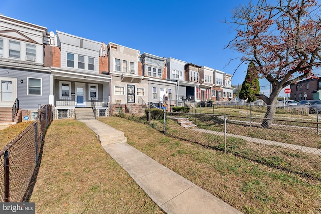 exterior space with a front lawn