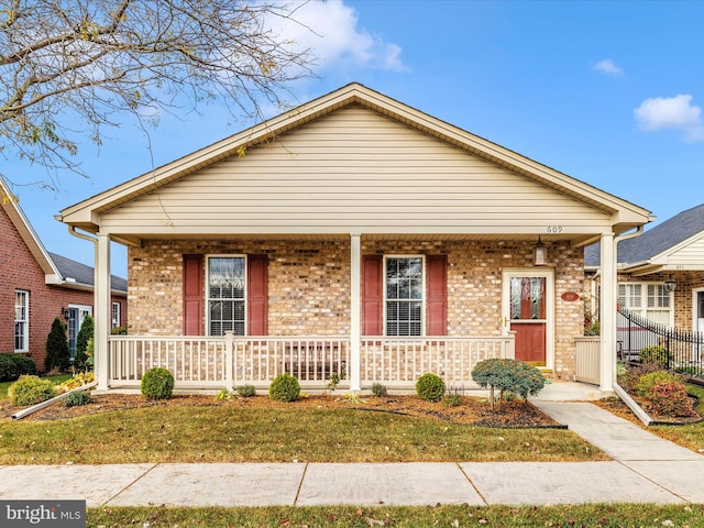 bungalow featuring covered porch