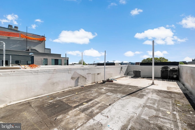 view of patio featuring central air condition unit