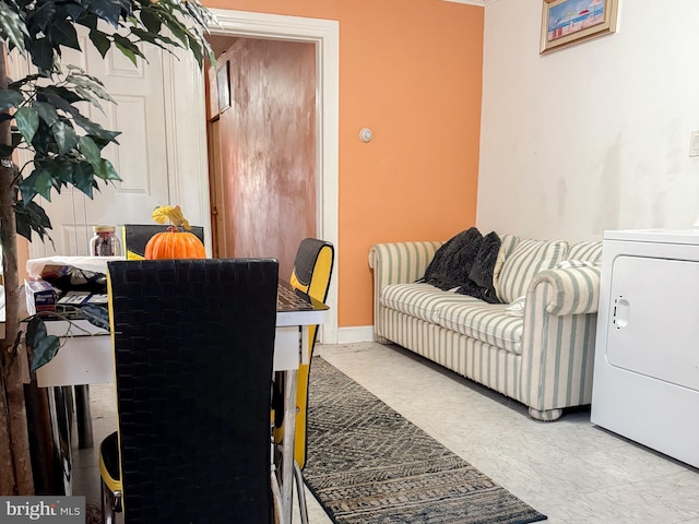 interior space featuring washer / clothes dryer