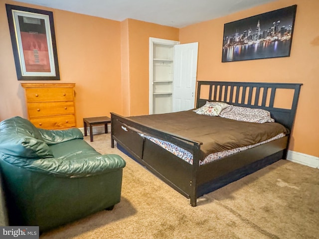 view of carpeted bedroom