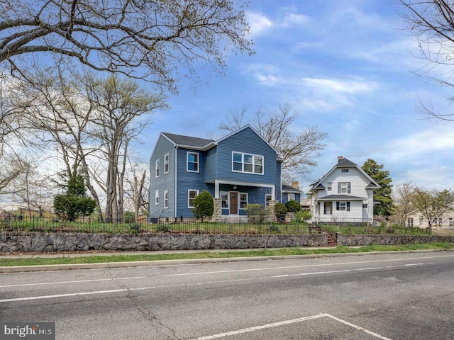 view of front of home featuring covered porch