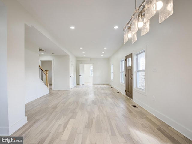 interior space with light wood-type flooring