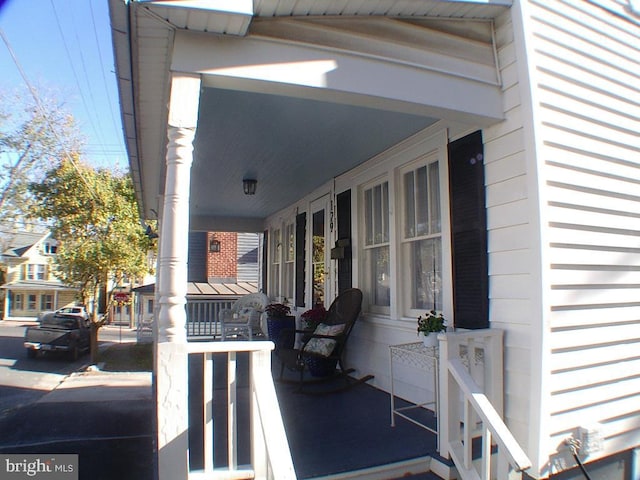 view of patio with a porch