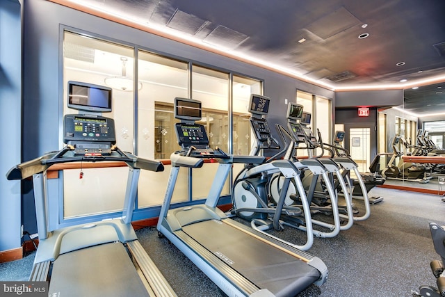 view of exercise room