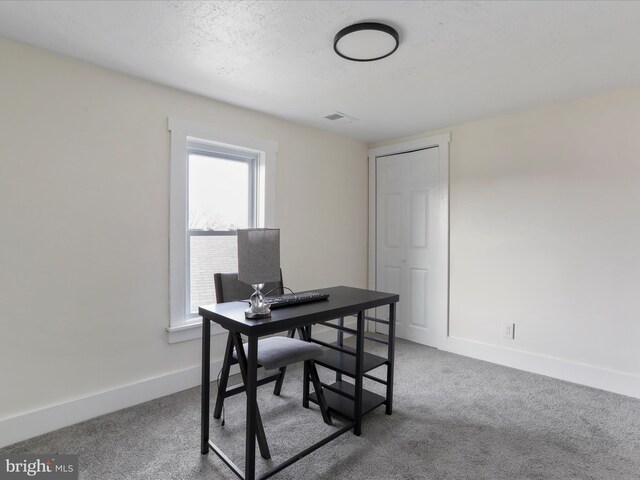 office area with carpet floors