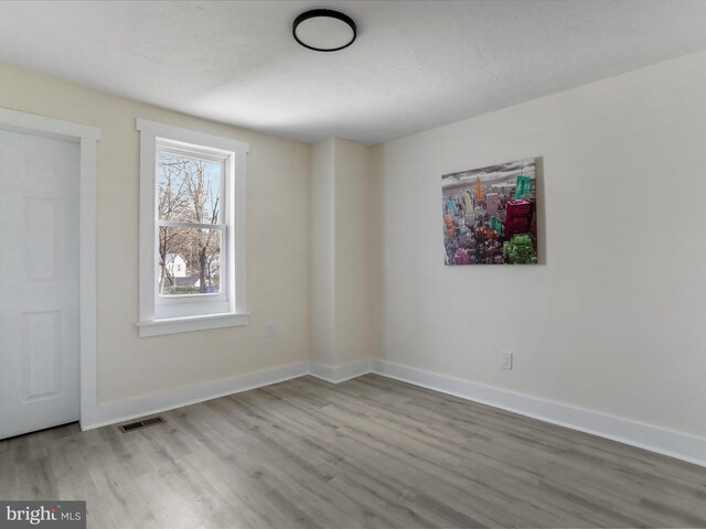 empty room featuring light hardwood / wood-style flooring