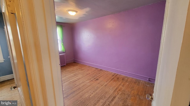 empty room featuring light wood-type flooring