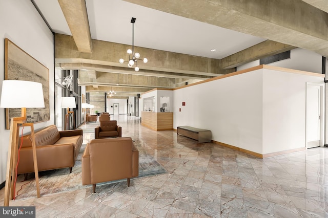 1250 4th St SW Unit W214, Washington, DC 20024 - building lobby with beam ceiling