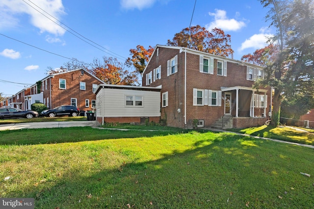 exterior space with a lawn