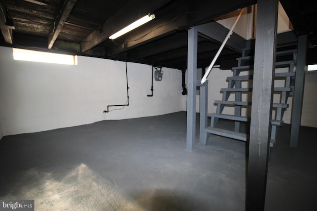 view of basement