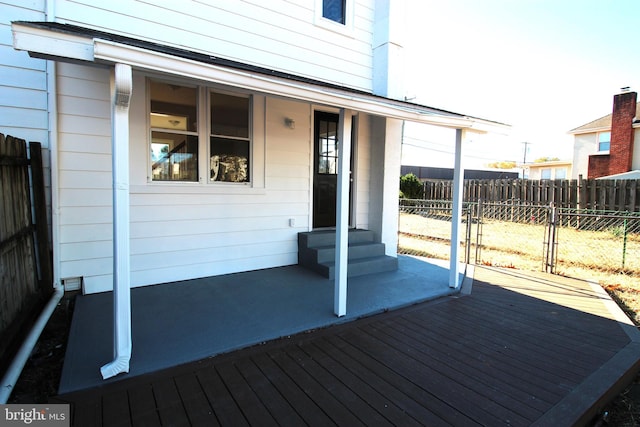 view of wooden terrace