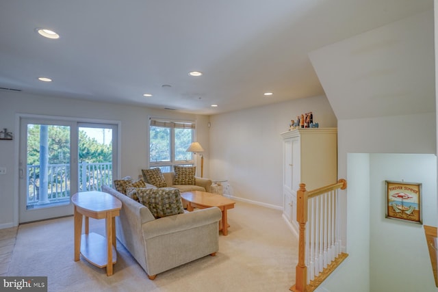 view of carpeted living room