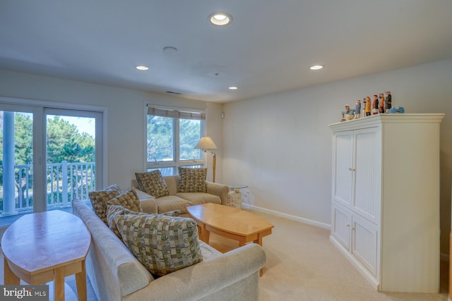 view of carpeted living room