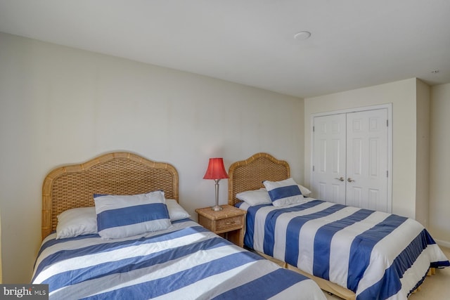 bedroom featuring a closet