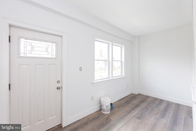 entrance foyer featuring light hardwood / wood-style flooring