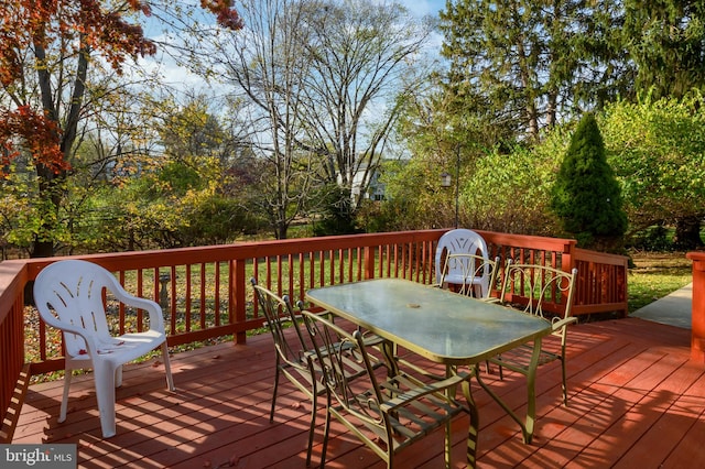 view of wooden terrace