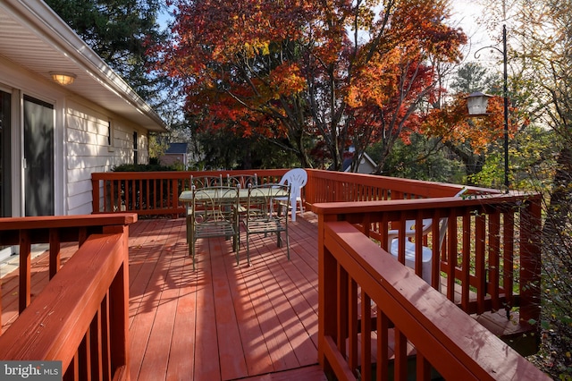 view of wooden terrace