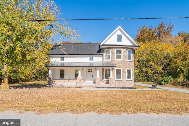 view of front of home with a porch