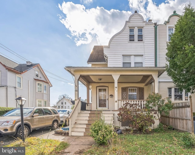 view of front of home with a porch