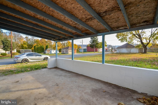 view of patio / terrace with a carport