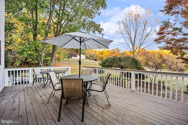 view of wooden terrace