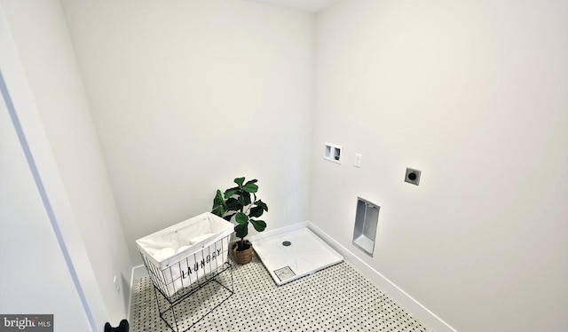 laundry area featuring washer hookup and hookup for an electric dryer