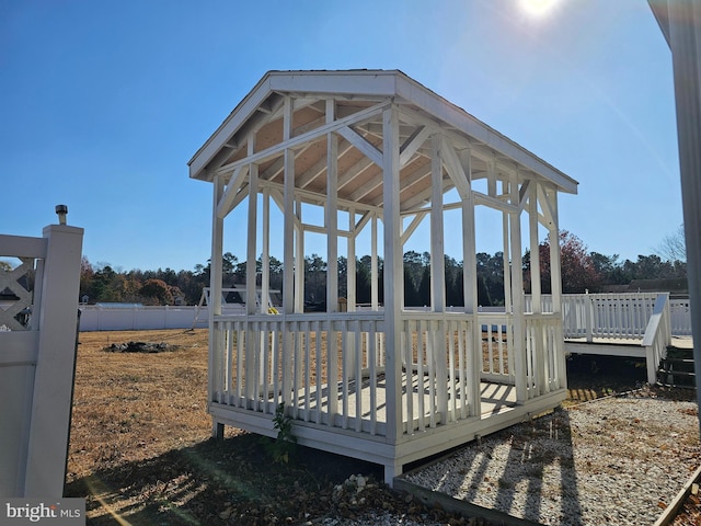 view of wooden deck