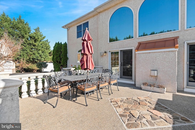 view of patio / terrace featuring outdoor dining space