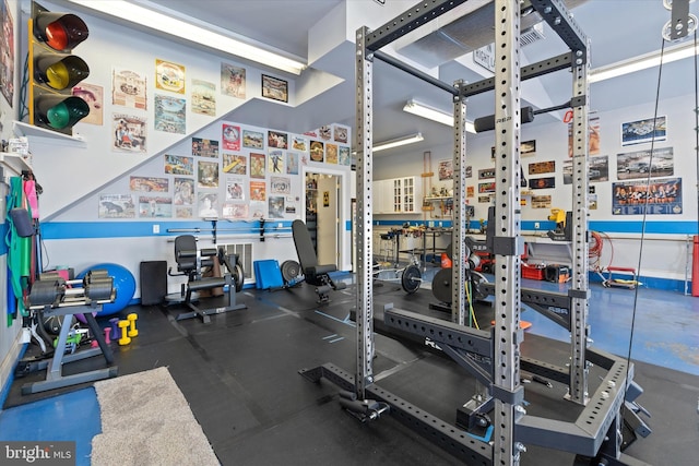 view of workout area