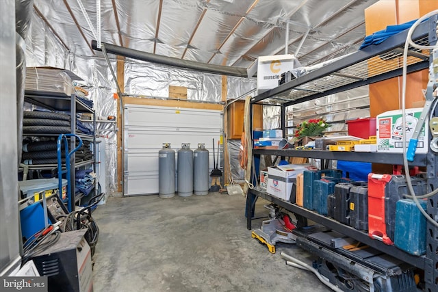 storage featuring a garage