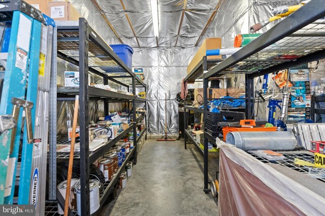 view of storage area