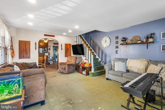 view of carpeted living room