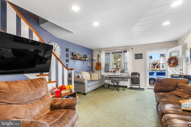 view of carpeted living room