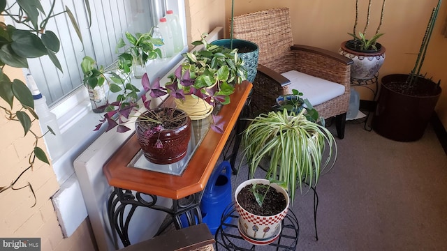 balcony with a patio