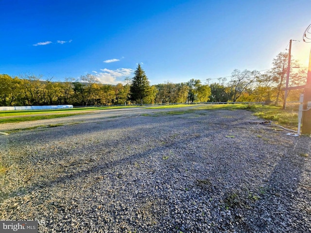 view of road