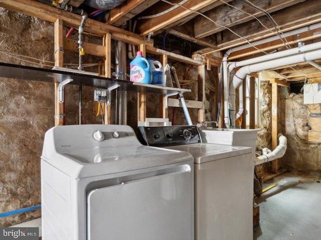 washroom featuring separate washer and dryer