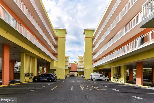 view of parking / parking lot